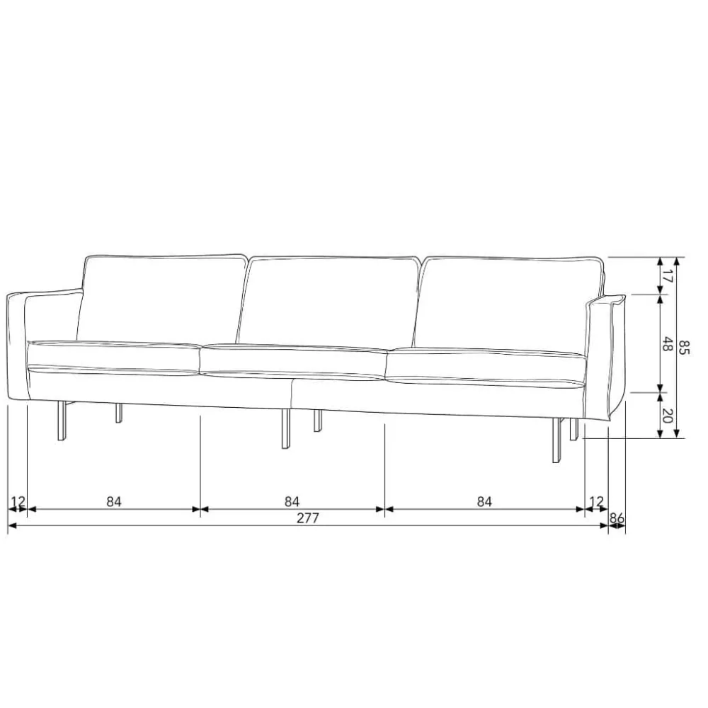 HUUS Zitbanken*Bank Rodeo Velvet 3-zits