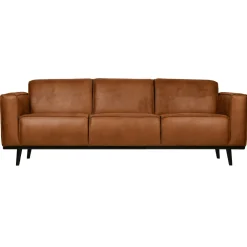 HUUS Zitbanken*Bank Statement 3-Zits 230 cm Eco Leer Cognac