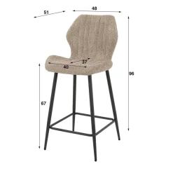 HUUS Barstoelen*Barstoel Lennie (per 2 stuks)