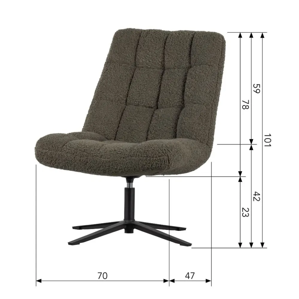 HUUS Draaifauteuil*Draaifauteuil Job