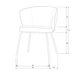 HUUS Eetkamerstoelen*Eetkamerstoel Admit (per 2 stuks)