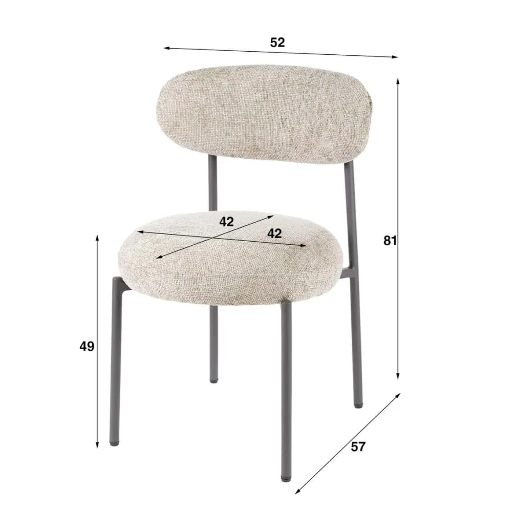 HUUS Eetkamerstoelen*Eetkamerstoel Anouk (per 2 stuks)