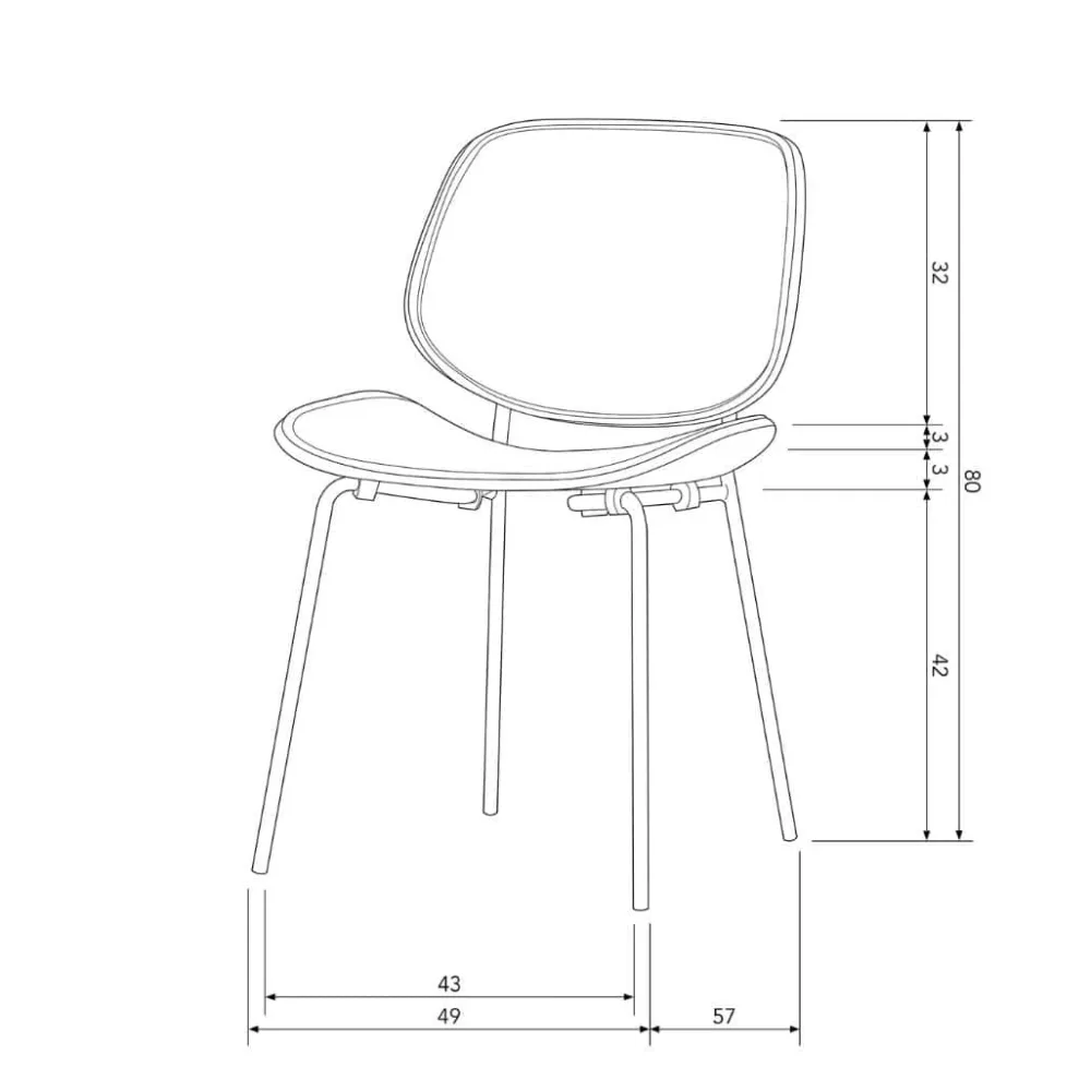 HUUS Eetkamerstoelen*Eetkamerstoel Close-in (per 2 stuks)