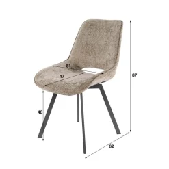 HUUS Eetkamerstoelen*Eetkamerstoel Daniels (per 4 stuks)