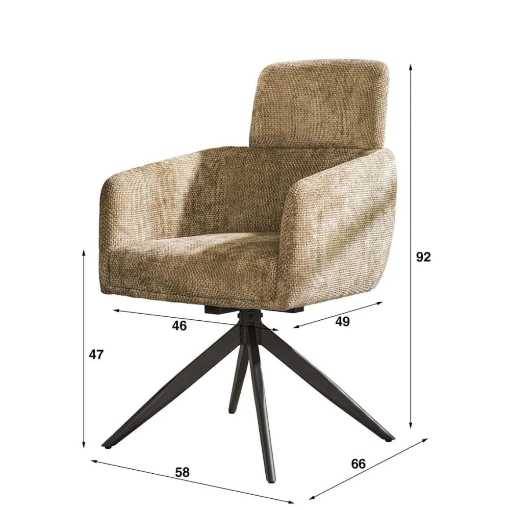 HUUS Eetkamerstoelen*Eetkamerstoel Harrie (per 2 stuks)