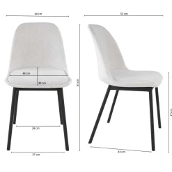 HUUS Eetkamerstoelen*Eetkamerstoel Kick Lana (per 2 stuks)