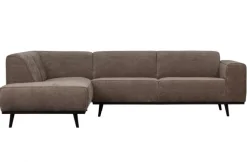 HUUS Hoekbanken|Zitbanken*Hoekbank Statement ribstof 3-zits