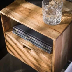 HUUS Nachtkastjes*Nachtkastje Ebony – Set van 2