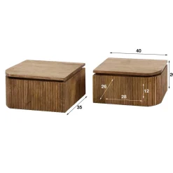 HUUS Nachtkastjes*Nachtkastje Elida – Set van 2